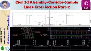 Civil 3D Assembly, Corridors, Sample Lines, Cross Section Part 2