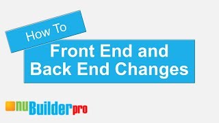 How To Change The Name of A Field With nuBuilderPro (4 / 10)