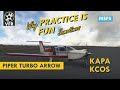[MSFS] Practice is Fun! And an Icy ILS Approach into KCOS-Flying the JustFlight Piper Turbo Arrow IV