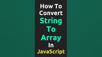 How To Convert String To Array In JavaScript #shorts #javascript #tutorial JavaScript split Method