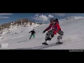 Skating in slush in the beautiful french alps  sled dogs snowskates