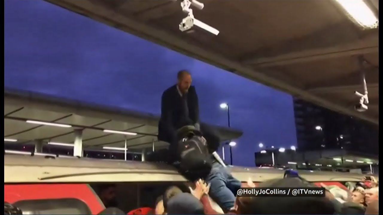 Extinction Rebellion - protesters dragged off train (59) (UK) BBC & London News - 17th October 2019