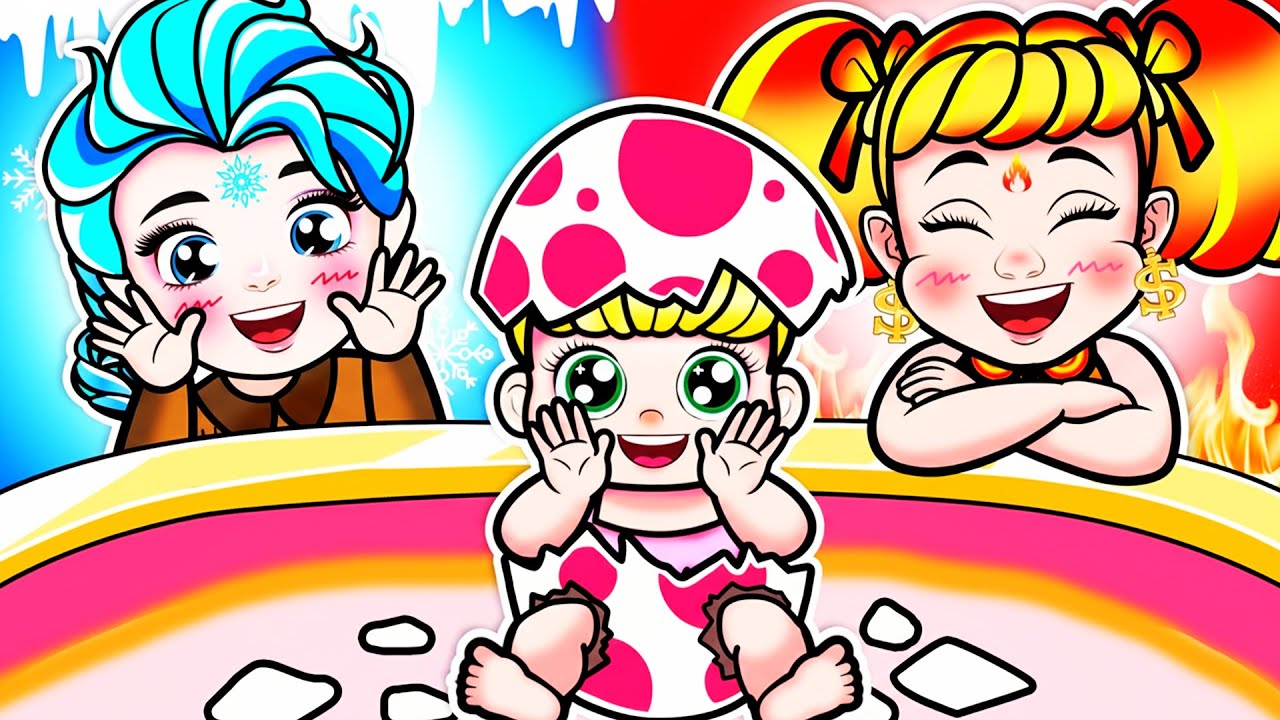 💖Paper DIY💖 Broke Frozen and Rich Fire vs Magic Egg! Barbie's New Home Handmade - Rapunzel Family