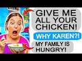 r/Entitledparents Karen Tries to TAKE MY CHICKEN, I Press Charges!