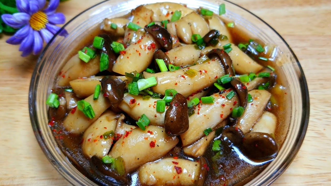 Món Chay Ngon - Cách làm Nấm Đùi Gà kho nước tương món chay dễ nấu ăn ...