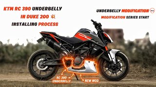 KTM Duke 200 Me RC 390 Underbelly Installed Kar Diya 🔥 || Extreme Modification || Rc Rider Hzb