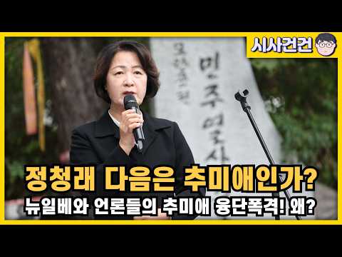 정청래에 이어서 이젠 추미애인가? 뉴일베와 언론의 맹폭이 시작됐다! 이재명, 김민석의 공동의 적 추미애.