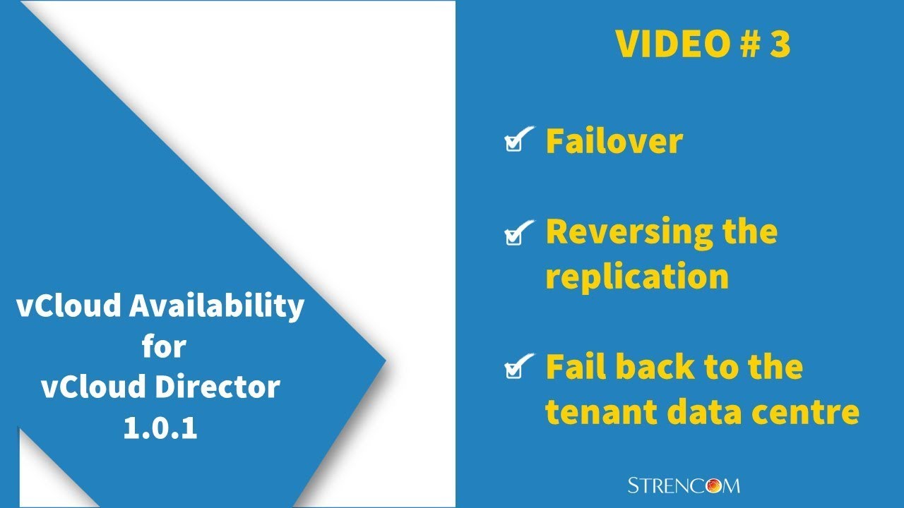 vCloud Availability 1.0.1 - Failover replication, Reverse and Failback