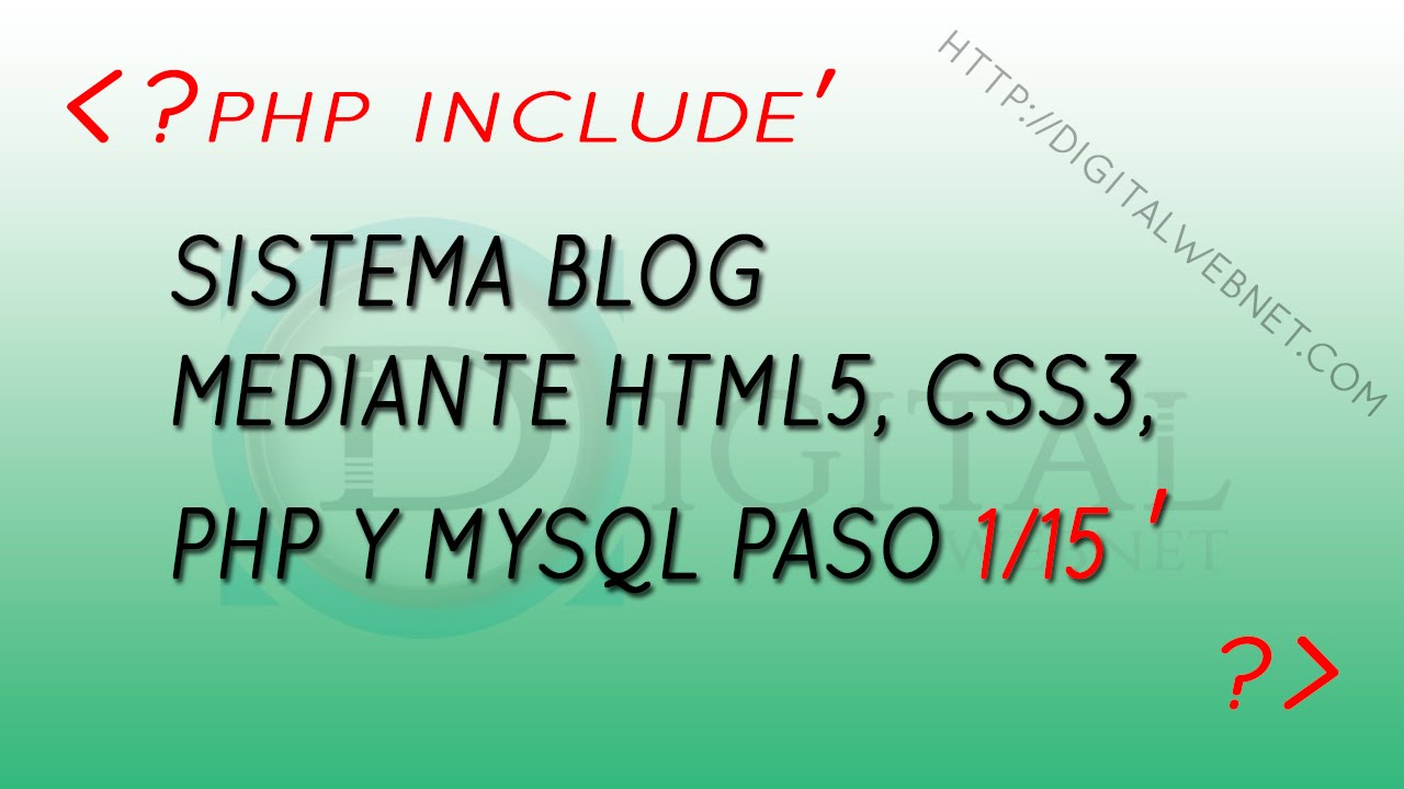 Crear una Base de datos con MySQL y PHP | Sistema Blog 1/15