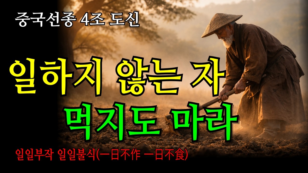 중국선종 4조 도신/《신심명》을 하루로 살아낸 사람 /일일부작 일일불식 (一日不作 一日不食)/#마음공부 #지혜말씀 #부처님말씀