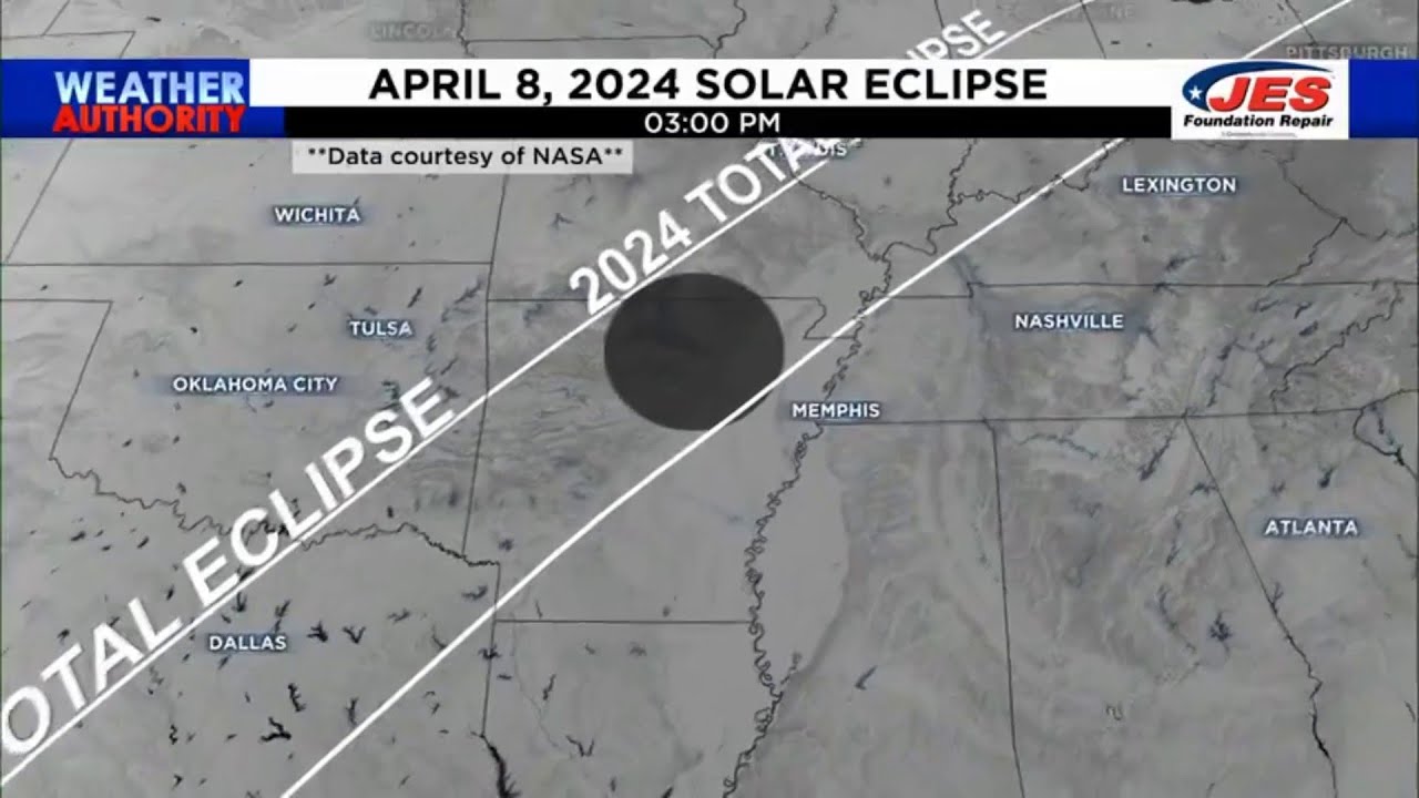 ANIMATION: Solar eclipse April 8, 2024 - YouTube