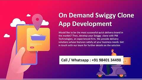 On Demand Swiggy Clone App Development | Food Delivery App Swiggy | Mobile App Development Company
