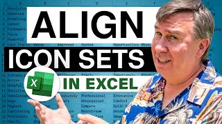 Excel - Align Excel Icon Sets to Center or Right Align - Episode 923