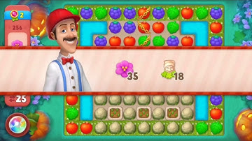 Gardenscapes Level 256 Hard Level No Booster All Goals Complete - Playrix Gameplay