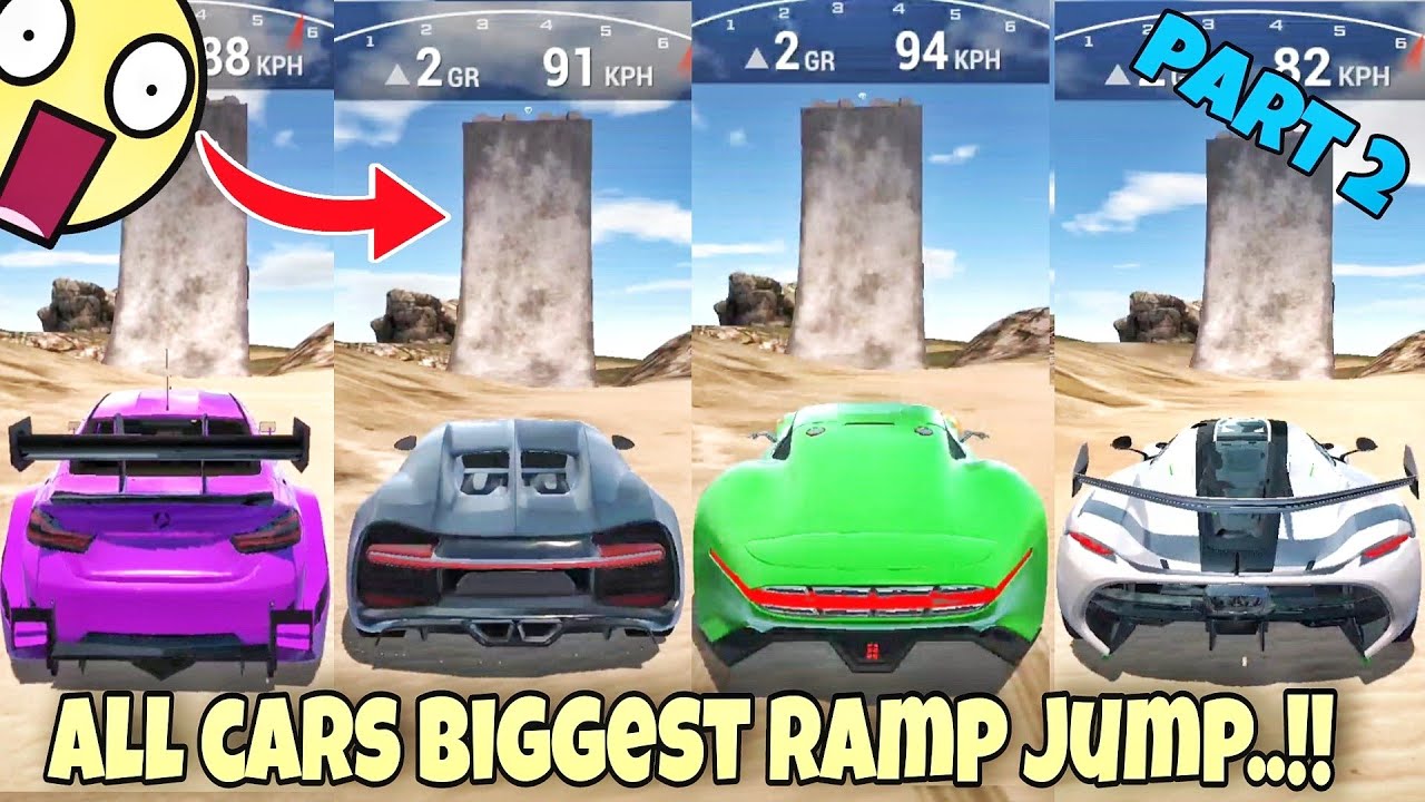 All cars biggest ramp jump..!! 😂 part 2😱|| Ultimate car driving simulator🔥||