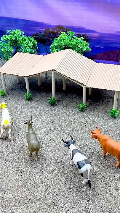 Mini motor water pump science project mini cow shed house of animals #waterpump #346