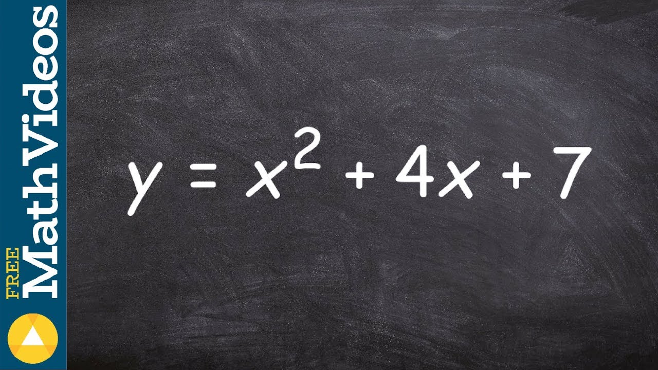 Learn How To Convert To Vertex Form By Completing The Square And Then Graph Y X 2 4x 7 Youtube