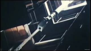 RBMK reactor being loaded with graphite blocks