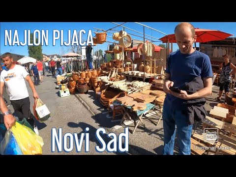 Najlon Pijaca Novi Sad, šetnja i razgledanje pijace nedeljom, septembar 2021. god.