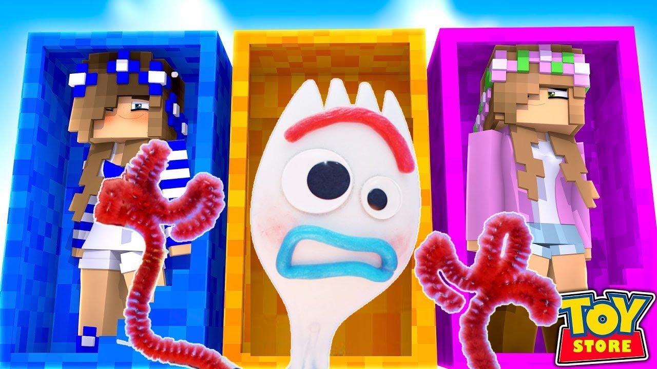 Forky From Toy Story 4 Joins The Store Minecraft Toy Store Little Kelly Youtube - i bought a mcdonalds sharky roblox w little kelly gaiia