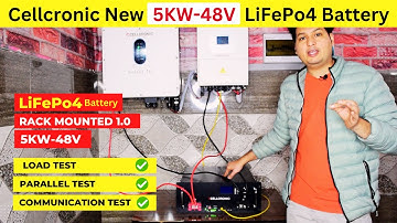 Live 5kw Lithium Battery Load Test | Rack Mounted 1.0  Pass in Load, parallel, Communication Test