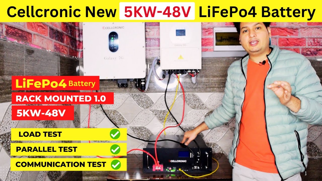 Live 5kw Lithium Battery Load Test | Rack Mounted 1.0  Pass in Load, parallel, Communication Test