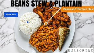 Beans stew/porridge with Plantain