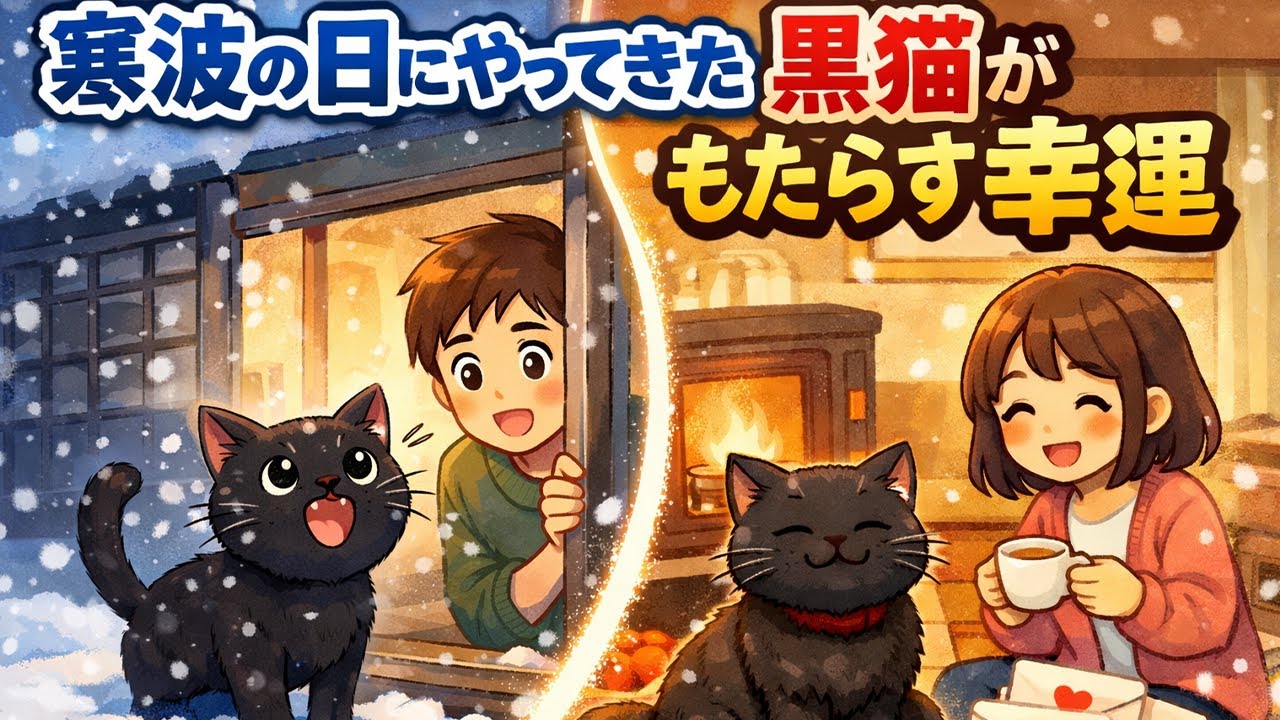 寒波の日にやってきた黒猫がもたらす幸運 #黒猫 #小さな幸運 #心温まる話