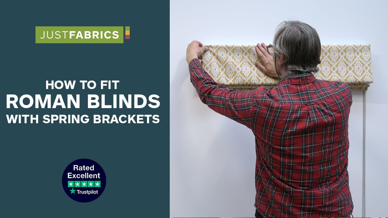 How to Fit Roman Blinds with Spring Brackets Just Fabrics YouTube