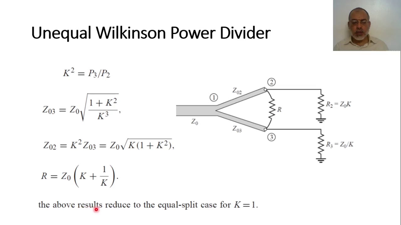 Microwave Chapter 07 Lecture 10 Unequal Wilkinson Power Divider YouTube