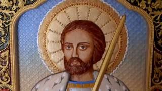 Резная икона Александр Невский(Резная икона Александр Невский расписана иконописцем с благословения батюшки. Купить икону Александра..., 2016-07-13T11:05:32.000Z)