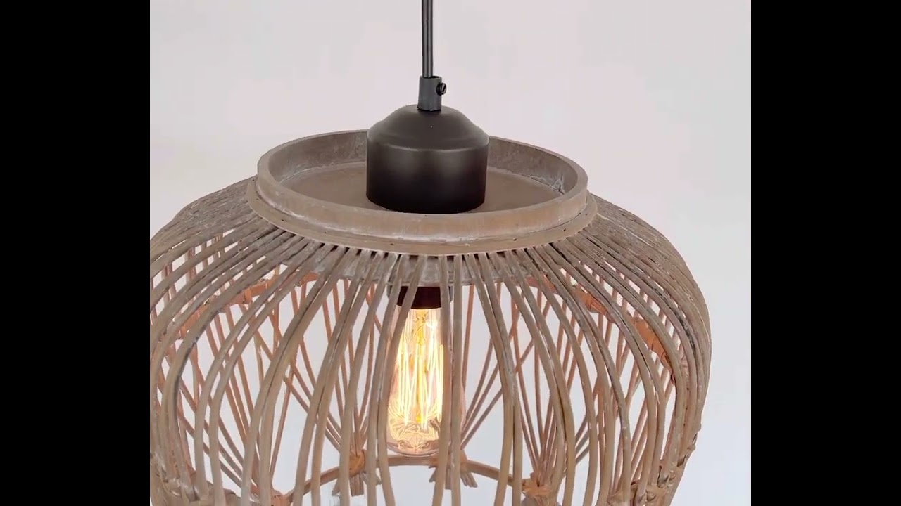 Rattan Farmhouse Chandelier