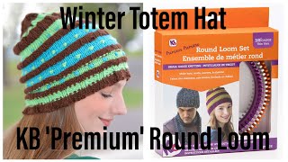 Loom Knit Winter Totem Hat Beginning to End