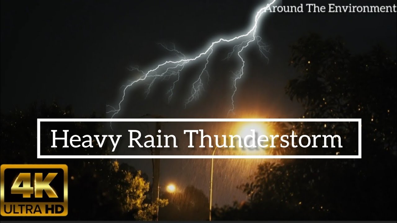 heavy rain thunderstorm Relaxing Sound - YouTube