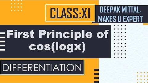 first principle of cos(logx) I class 11 XI ncert I cbse I differentiation I ab-initio delta method