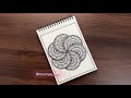 Easy Mandala Art With Just One Pen || Black pen mandala drawing for beginners