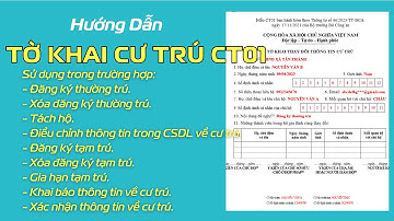 Hướng dẫn ghi biểu mẫu tờ khai Cư trú mẫu CT01 MỚI NHẤT
