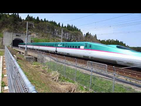 2017年4月30日（日） 北海道新幹線（海峡線共用区間） はやぶさ18号（3018B・E5系） 青函トンネル（青森側）飛び出し動画！！