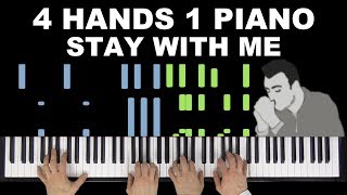 Sam Smith - Stay With Me | 4 Hands 1 Piano | Synthesia