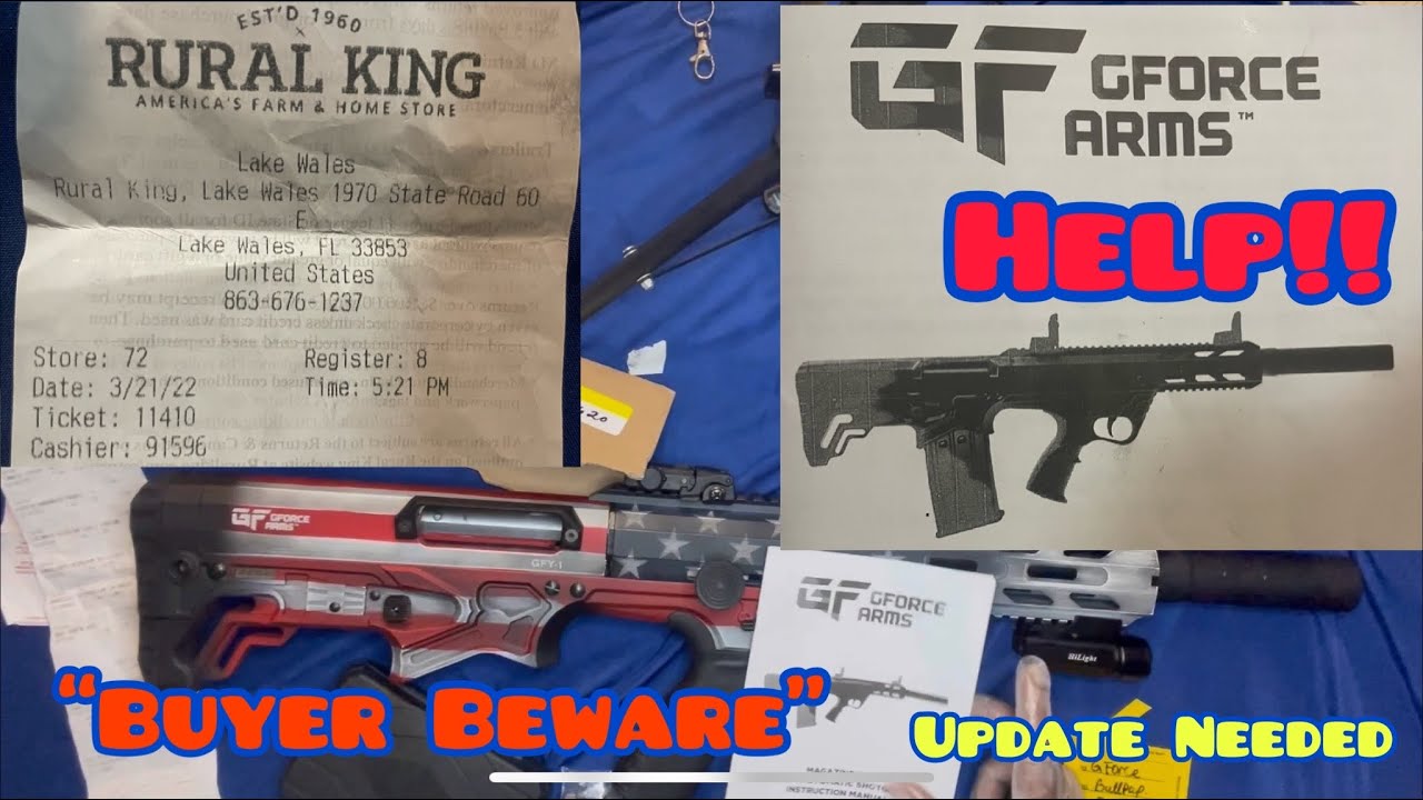 Gforce Arms GFY1 Purchase at Rural King Buyer Beware update needed 