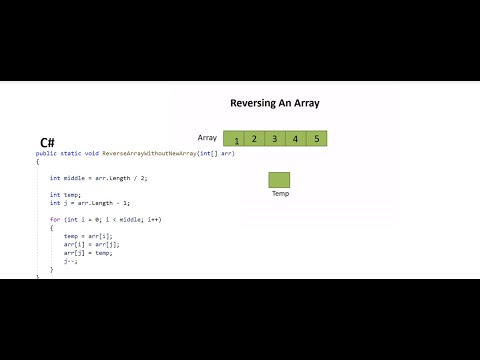 #2 Reverse an array without using new array in C# | Interview Questions | Sukhraj