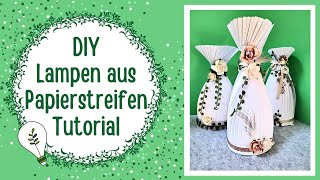 Karten basteln – DIY – Lampe aus Papierstreifen – Tutorial