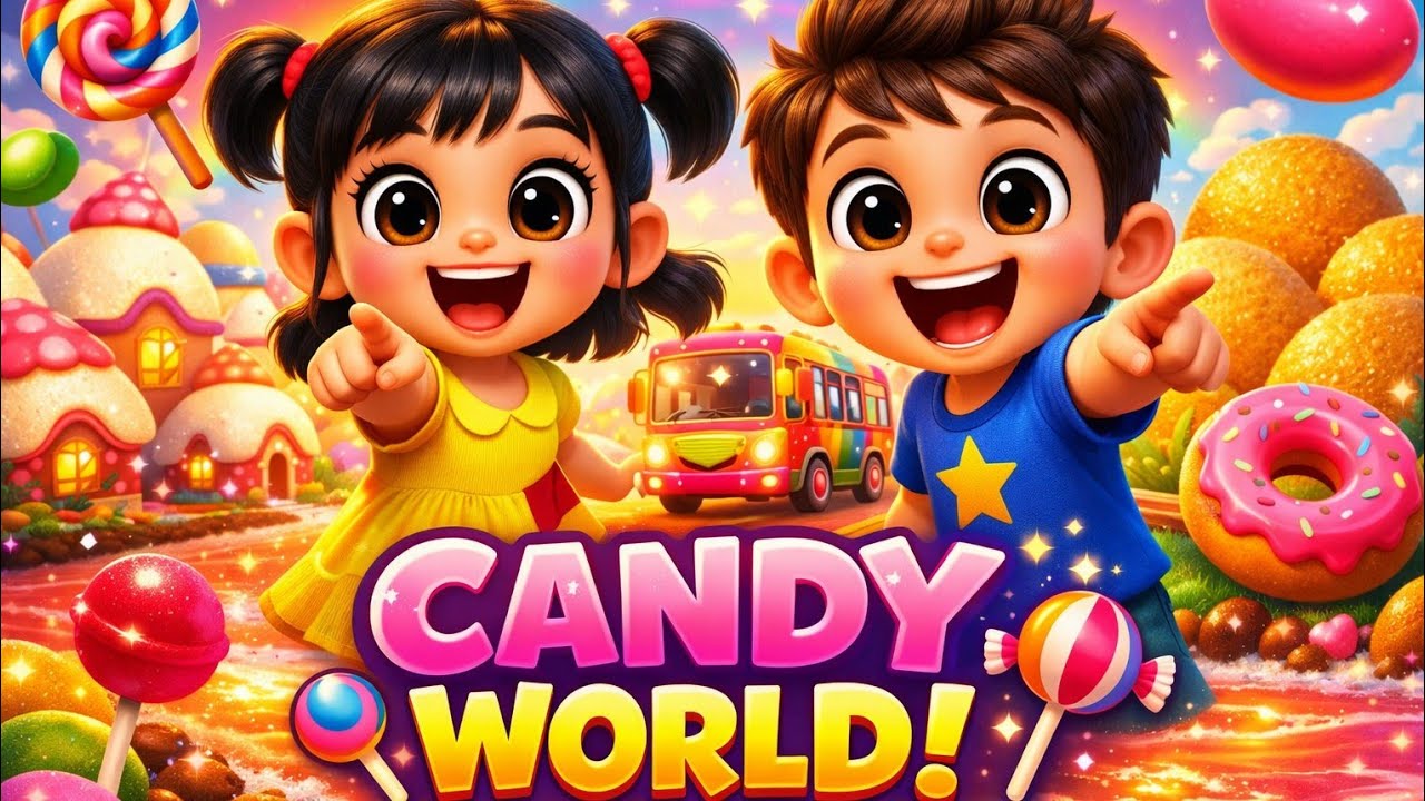 🍭 CANDY WORLD Adventure! | Hindi Kids Rhyme | Magical Sweet City 🍬