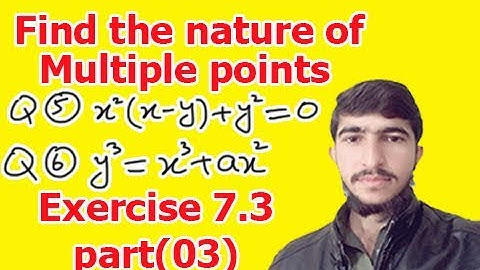 Find the nature of multiple points (Bsc Calculus chapter 7 exercise 7.3 part(03))
