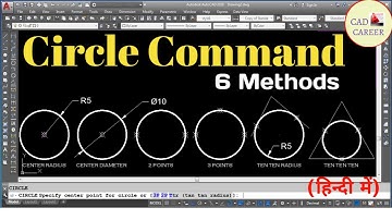 How To Use Circle Command (All 6 Method) in AutoCAD | Circle Command | How To Create Circle Command