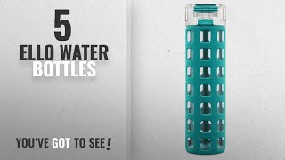 Best Ello Water Bottles [2018]: Ello Syndicate BPA-Free Glass Water Bottle with Flip Lid, Blue
