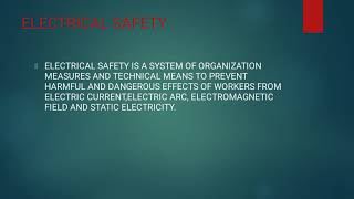 electrical safety PPT