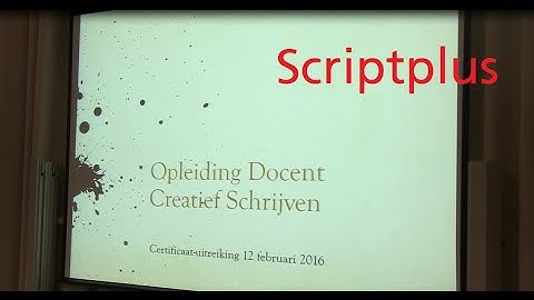 Certificaatuitreiking Docent Creatief Schrijven, Scriptplus
