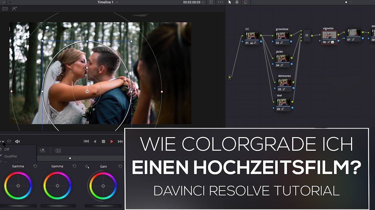 Color Grading eines Hochzeitfilms | Davinci Resolve Tutorial - YouTube