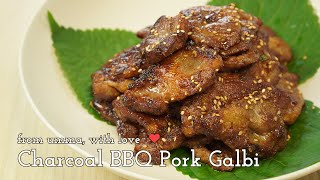 Charcoal BBQ Pork Galbi - Korean Taste at Home